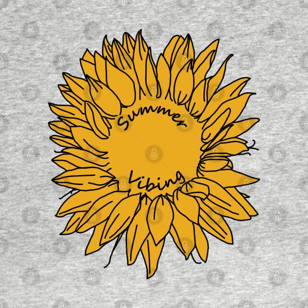 Summer Vibing Sunflower by ellenhenryart